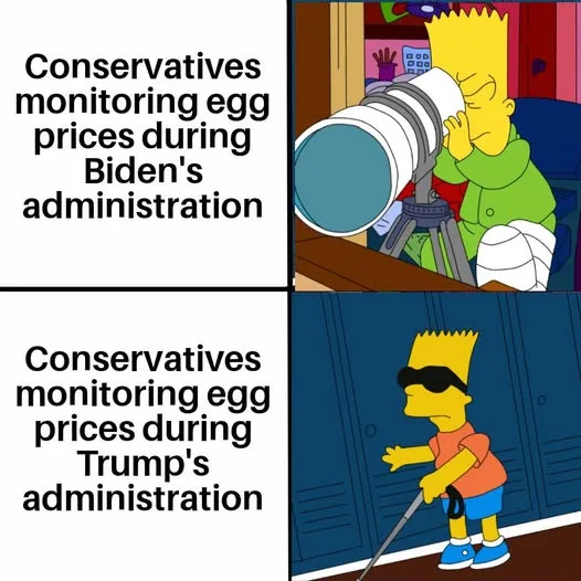 A two-panel meme featuring Bart Simpson. Top panel shows Bart using a large telescope to watch something, with text…