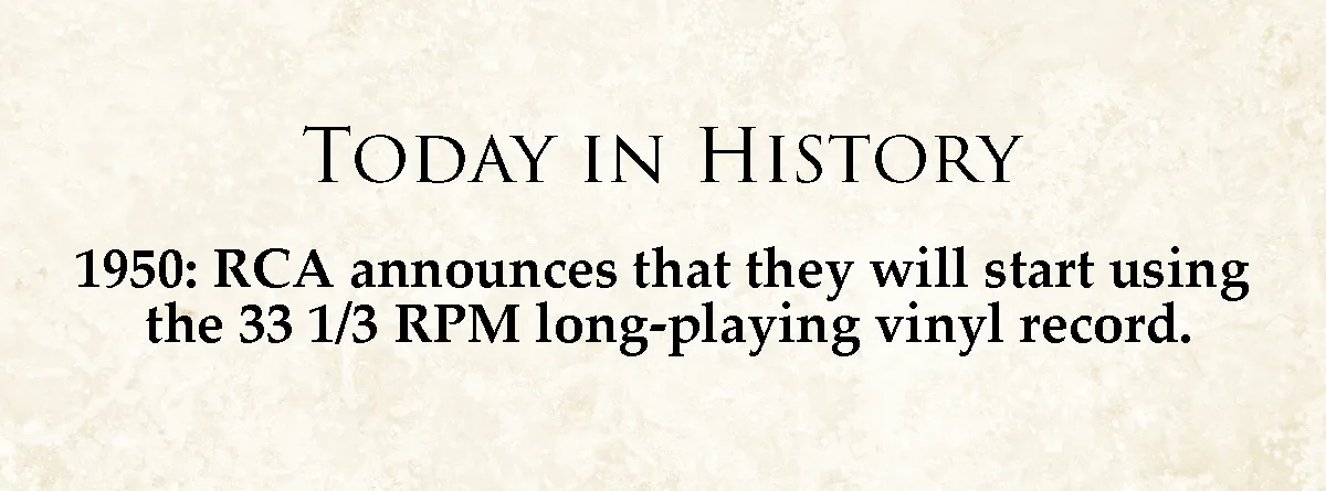 The image displays a beige, textured background resembling aged paper with black serif text. The top line reads 'TODAY IN…