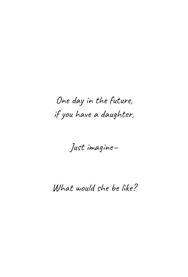 A plain white background with centered, handwritten-style black text that reads: 'One day in the future, if you have a…