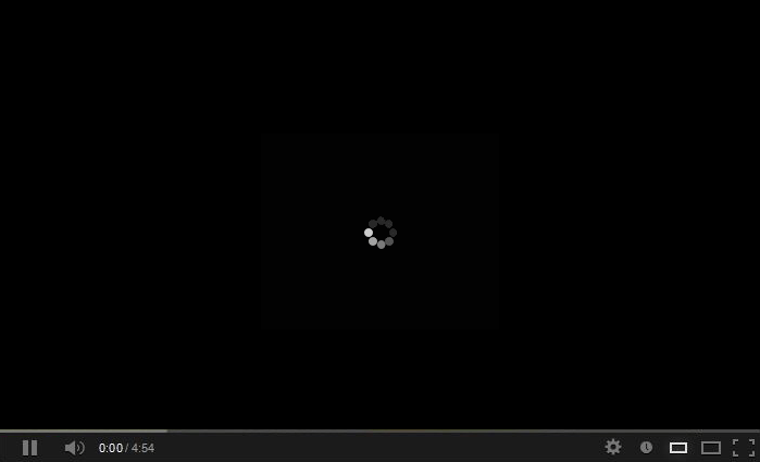 The image displays two identical screenshots of a video player interface, each showing three black video thumbnails with…