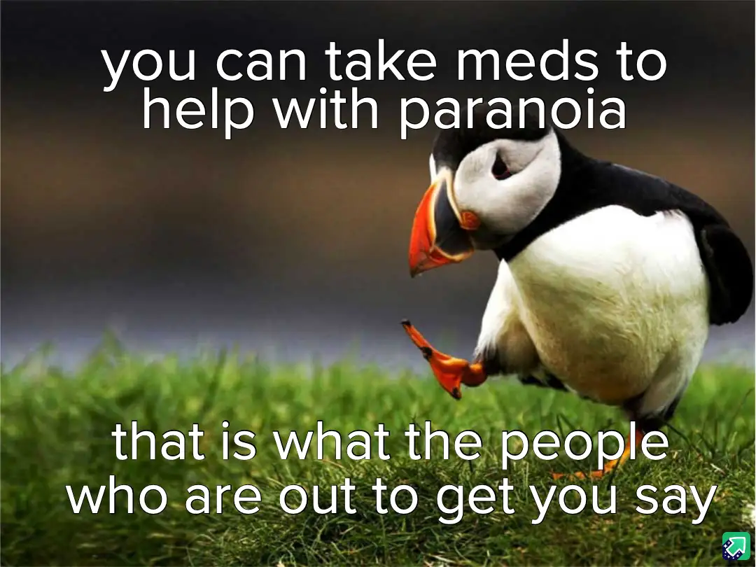 A photograph of a puffin standing on green grass, looking sideways with one foot lifted, overlaid with white text stating…