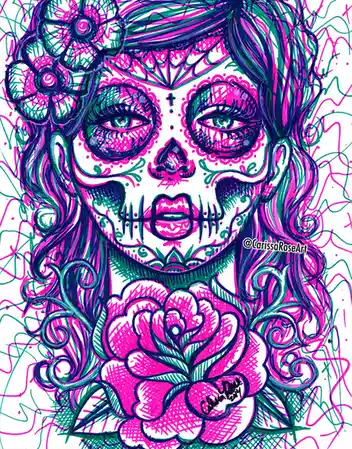 Art Created with Sharpie Markers and White Pencil (Original Creation)