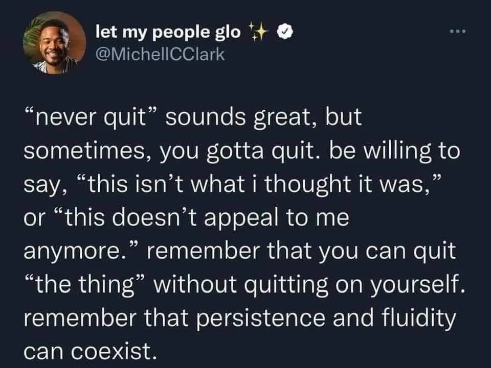 A screenshot of a tweet from user @MichellCCClark with a profile picture of a smiling Black man. The tweet text advises that…