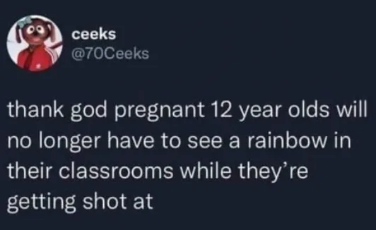 A screenshot of a tweet from user 'ceeks' (@70Ceeks) featuring a cartoon avatar of a girl with pigtails and a red jacket…