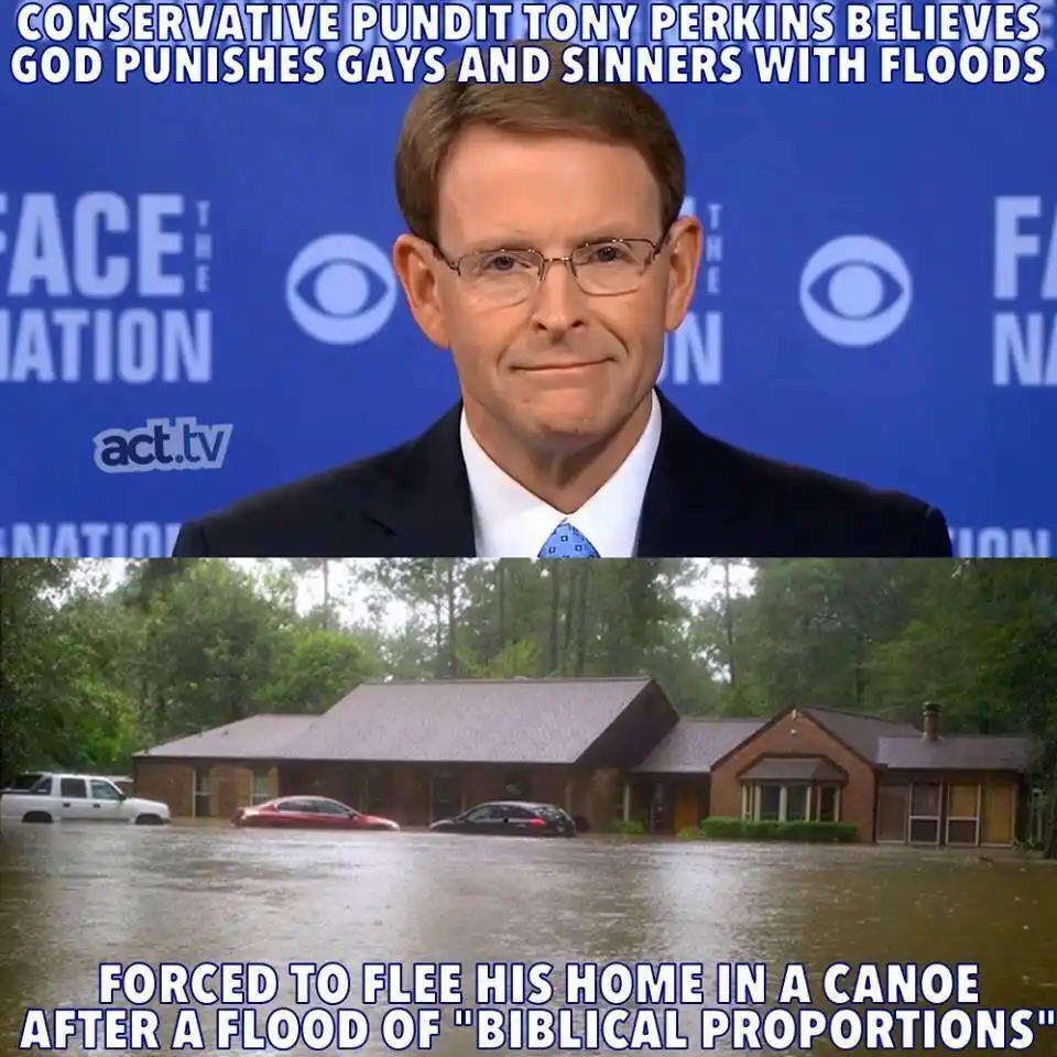 The image is split into two panels. The top panel shows a man in a suit and glasses, identified as conservative pundit Tony…