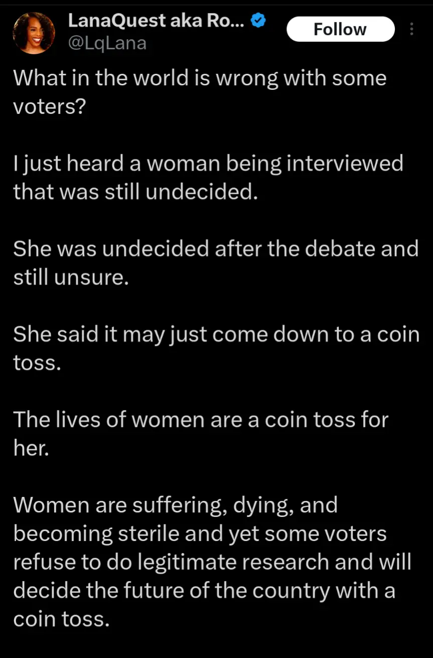 Seriously, America! Are we heading towards dictatorship? Do you really not care about the women in your life? Vote Blue for change!
