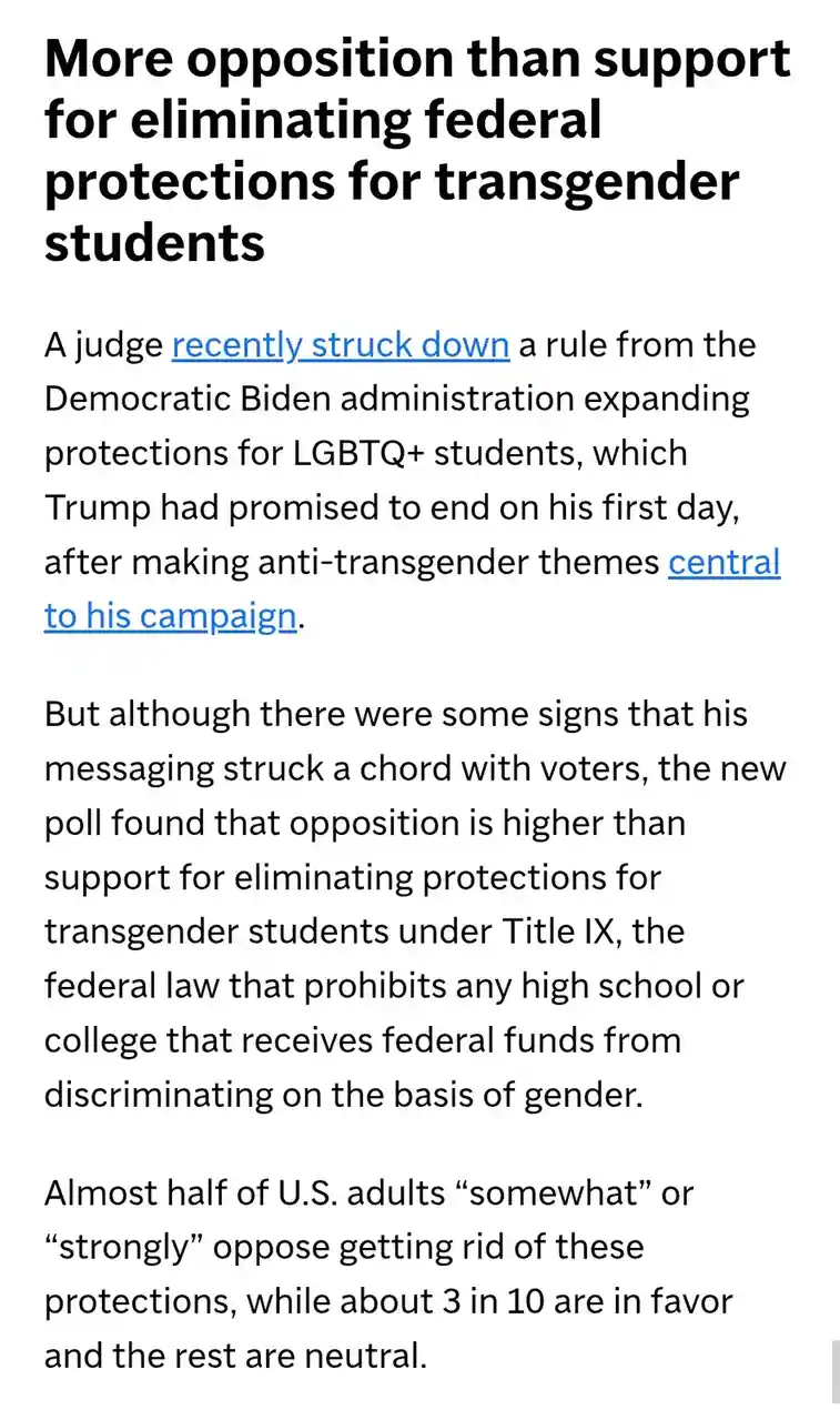 The image displays a news article snippet with black text on a white background. The headline reads 'More opposition than…