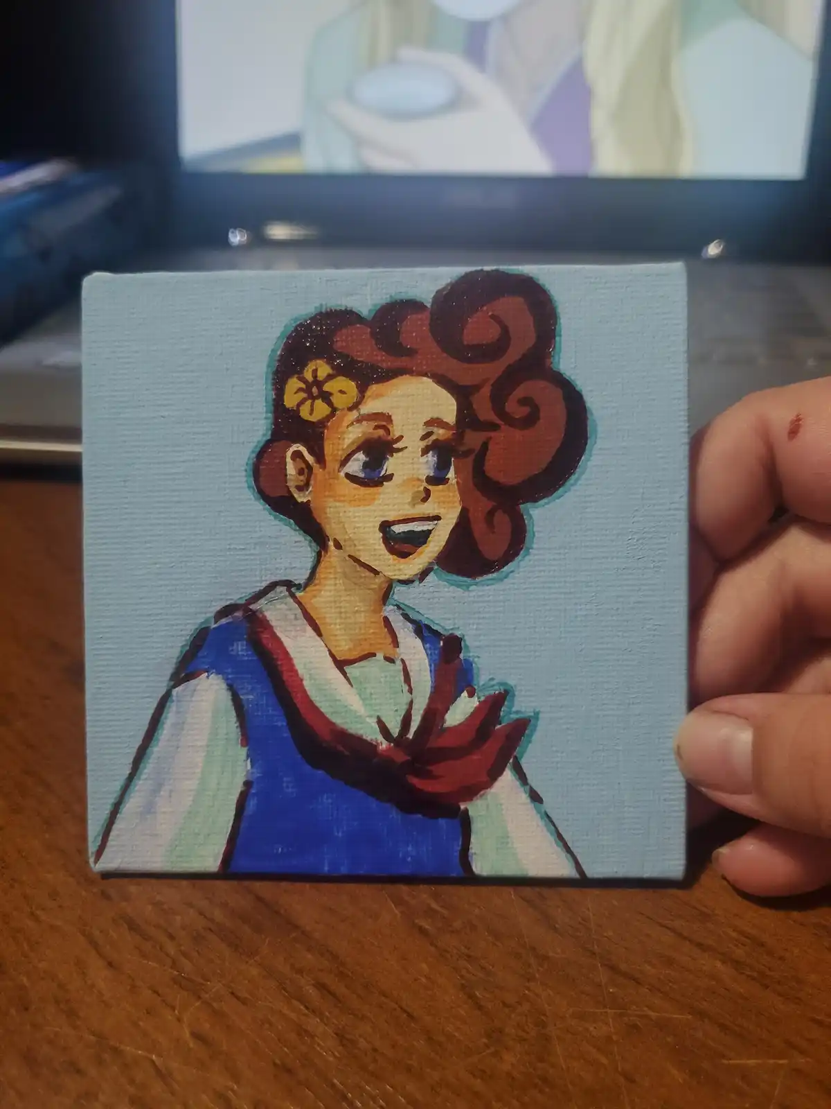 School Girl Art: A Stunning Acrylic Painting