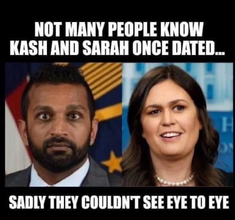 The image is a split-screen meme featuring two people: on the left, a man with a surprised expression in front of a flag…
