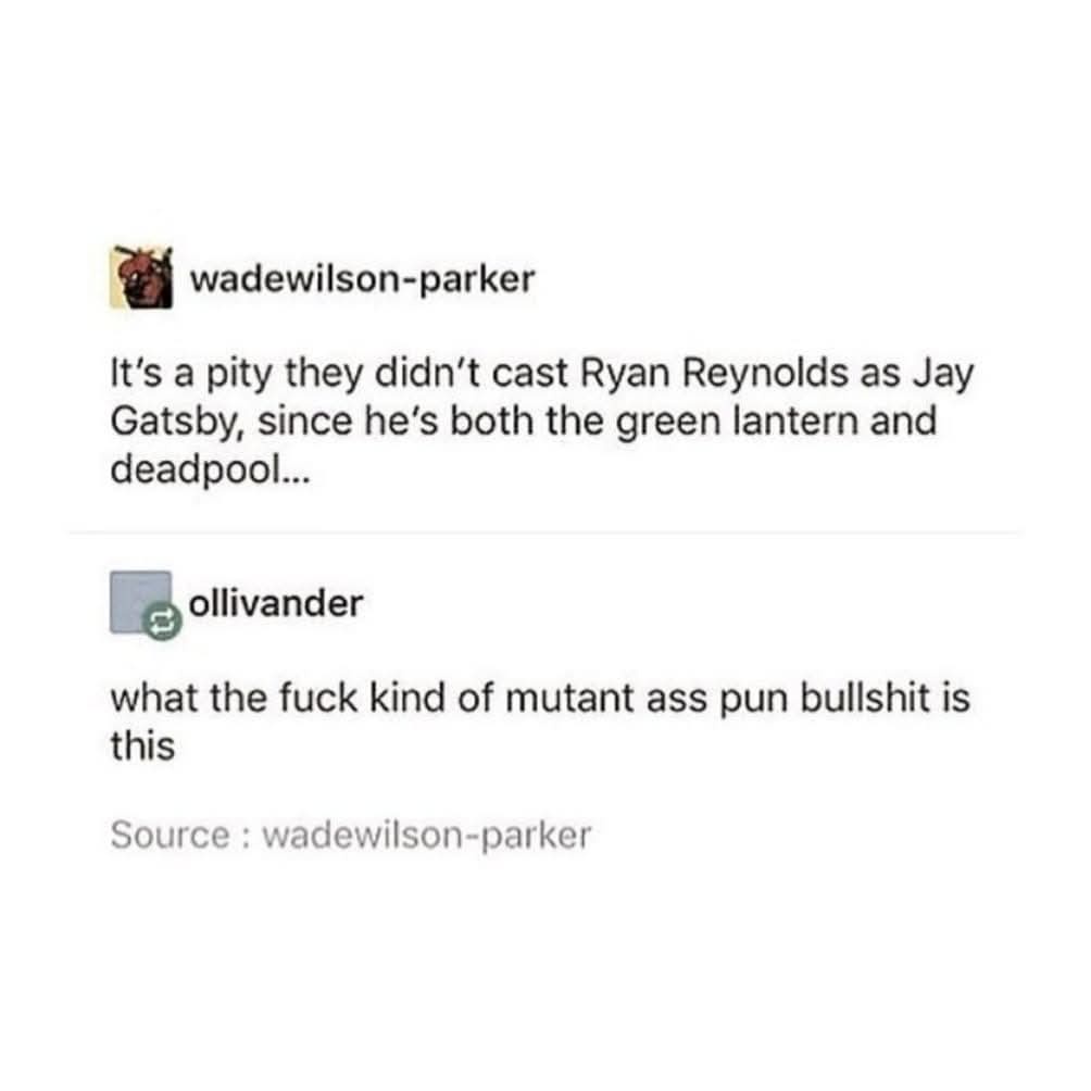 The image shows a screenshot of two Reddit-style comments. The first comment by 'wadewilson-parker' reads: 'It's a pity they…