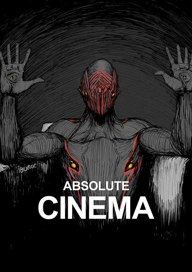 A dark, stylized illustration depicts a menacing, humanoid figure with a red, geometrically patterned face and glowing…