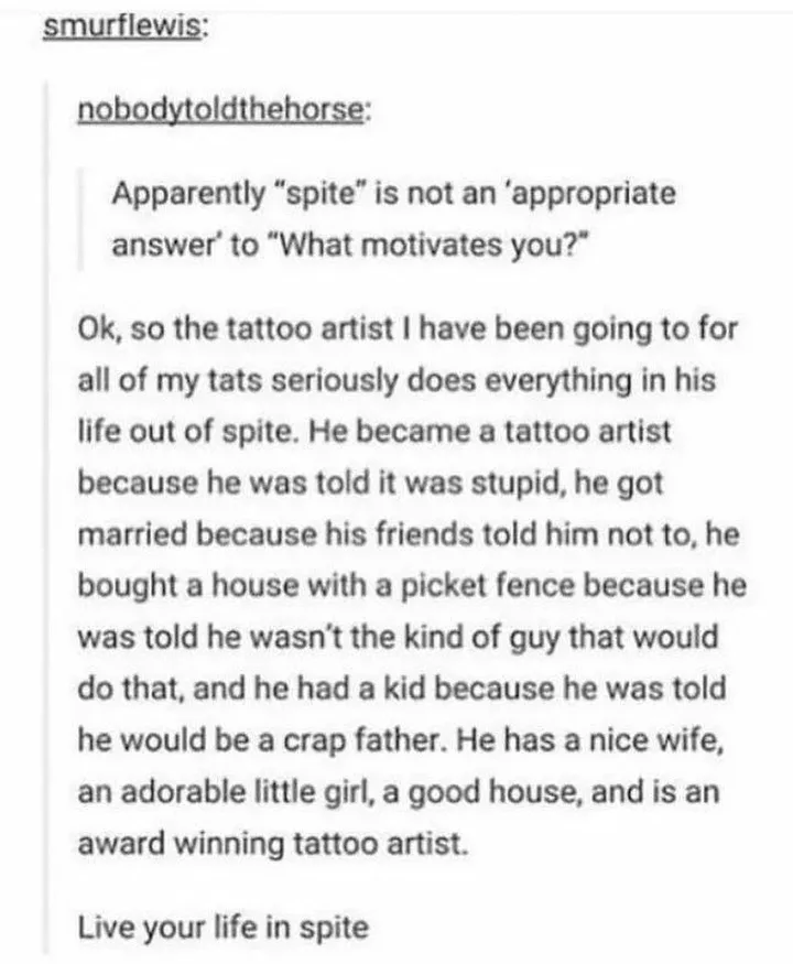 A screenshot of a Reddit comment thread where a user named 'smurflewis' shares a story about a tattoo artist who does…