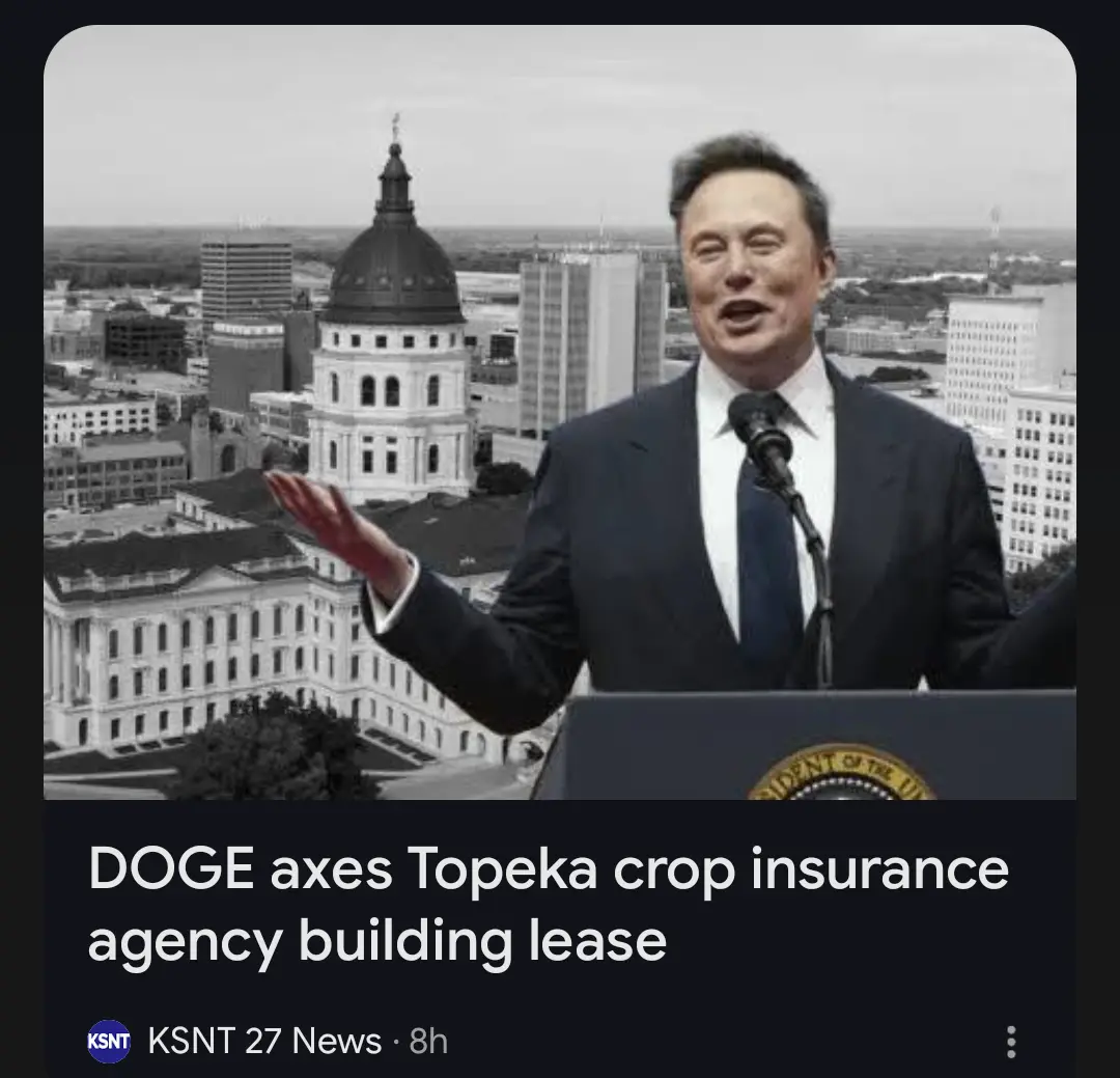A black-and-white image shows Elon Musk standing at a podium with the presidential seal, gesturing while speaking, with a…