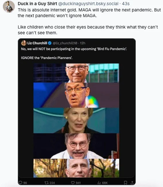 A vertical stack of five different people's faces, each in a separate panel, overlaid with the text 'No, we will NOT be…