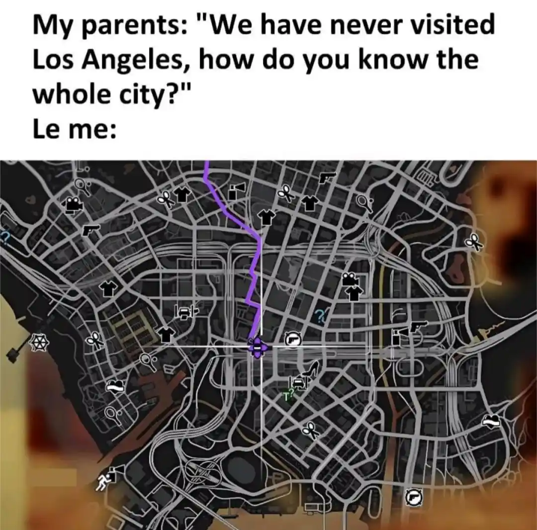 The image displays a map from the video game Grand Theft Auto V, showing a purple route winding through the fictional city…