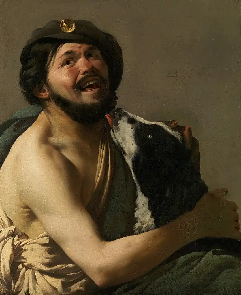 A Heartwarming Painting of a Man and His Dog from 1628 by Hendrick ter Brugghen