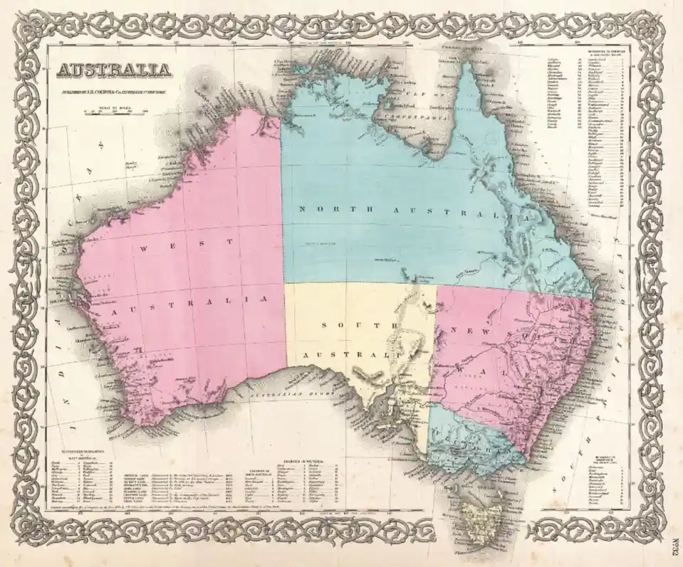 Colton's Intriguing 1855 Map of Australia