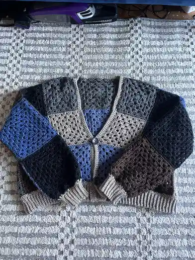 Check Out My Handmade Crocheted Cardigan!