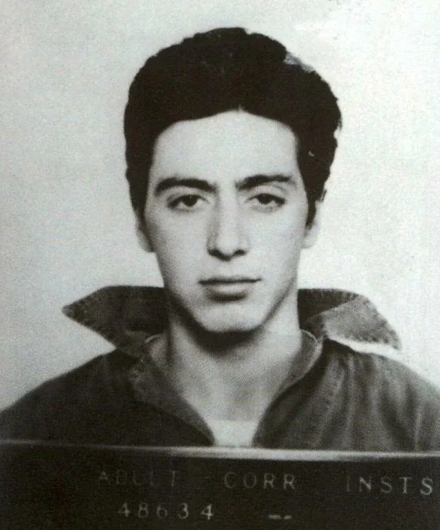 Al Pacino's Iconic Mugshot from His 1961 Arrest for Armed Robbery