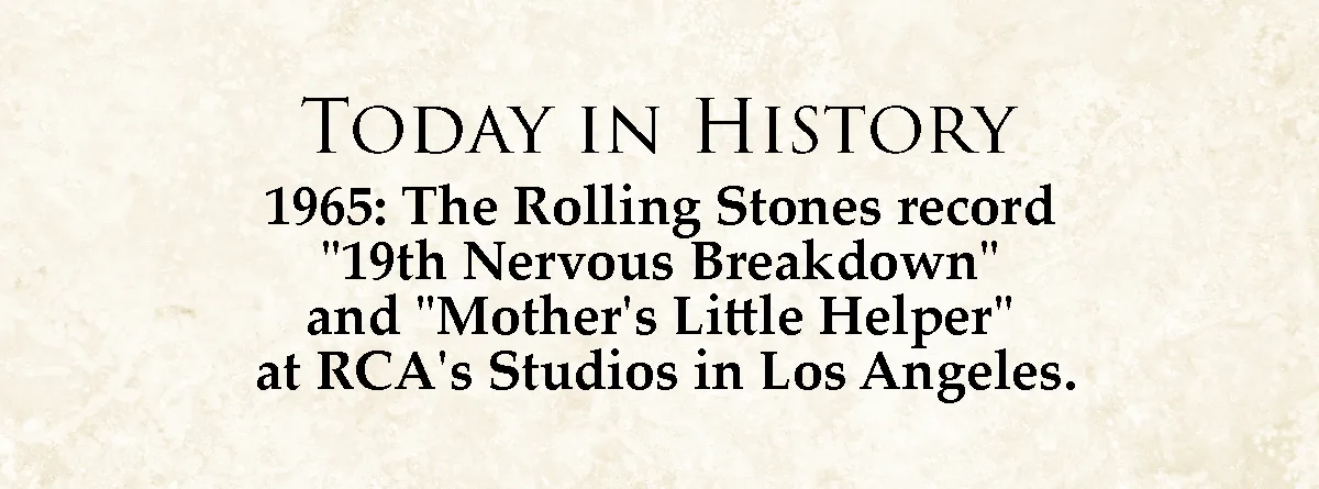 The image displays a beige, textured background with black serif text styled like a historical record. The text reads 'TODAY…