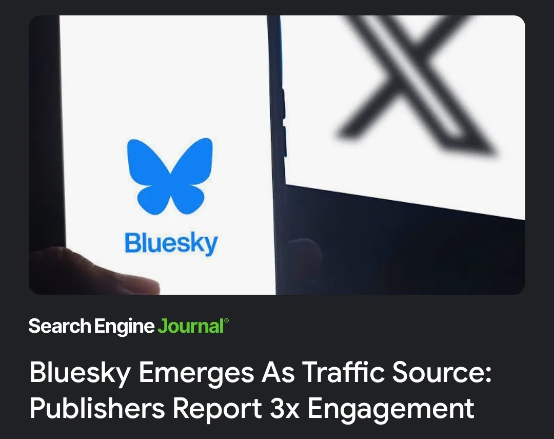 A smartphone displays the blue butterfly logo and text 'Bluesky' while a blurred 'X' logo is visible on a second screen in…