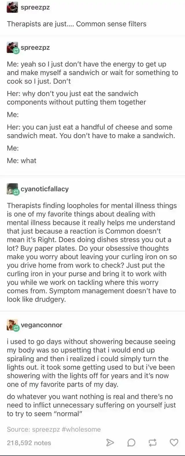 The image displays a screenshot of a social media post with three user comments. The top comment by 'spreezpz' humorously…