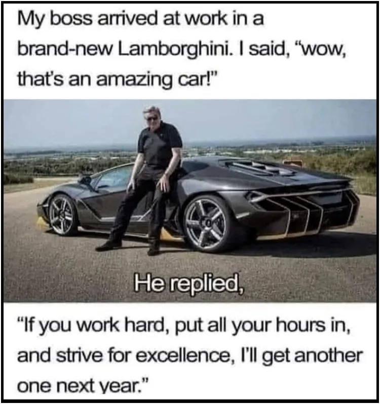 A man in a black shirt and sunglasses leans casually against a sleek, dark grey Lamborghini sports car parked on an open…