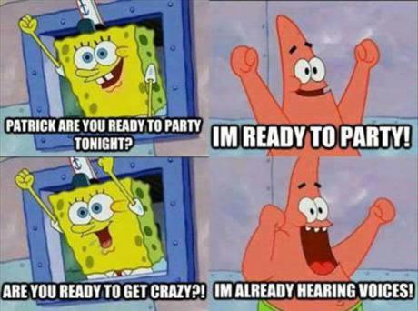 The image is a four-panel meme featuring SpongeBob SquarePants and Patrick Star from the animated TV show. In the top left…