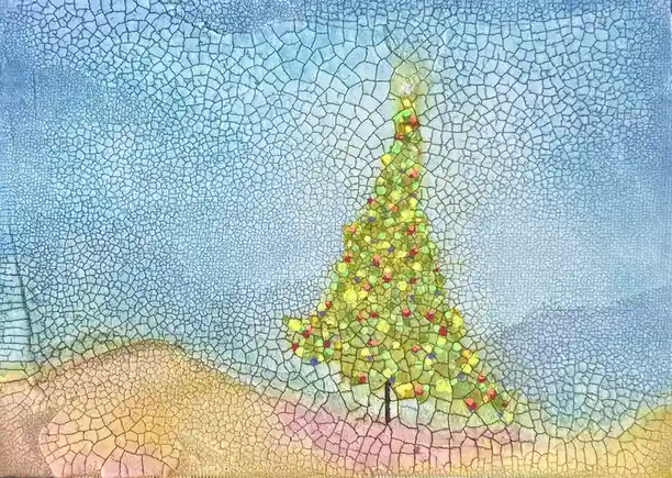 Experimenting with a New Crackle Medium for Festive Xmas Cards!