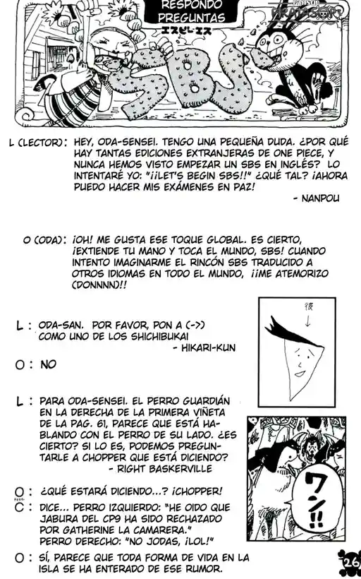 Dive into One Piece: SBS Spanish Volumes 41 to 50