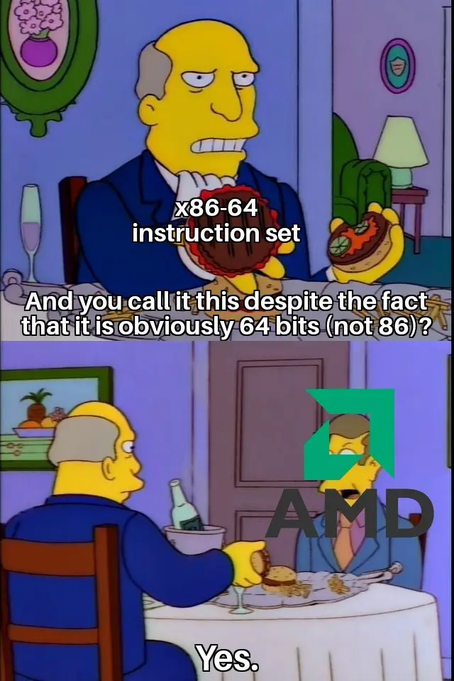 The image is a two-panel meme featuring characters from The Simpsons. In the top panel, a man (Mr. Burns) holds a dessert…