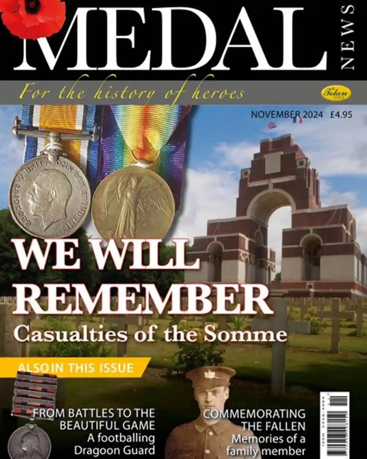 The image is a digitally altered magazine cover titled 'MEDAL NEWS' with the tagline 'For the history of heroes'. It…
