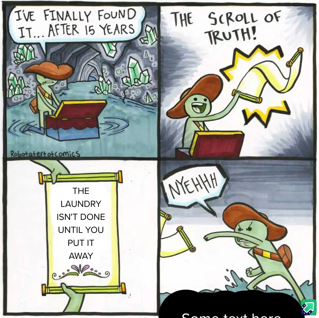 A four-panel comic shows a green-skinned explorer in a brown hat finding a treasure chest in a cave, then pulling out a…