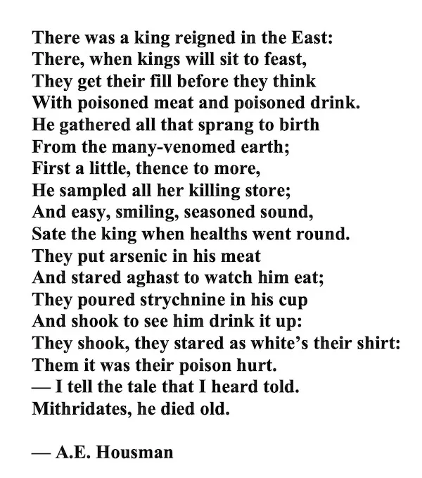 Mithridates: The Man Who Lived to a Ripe Old Age