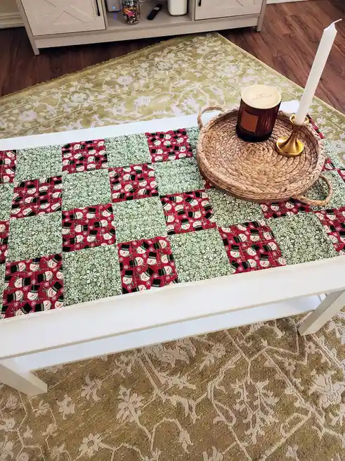 Crafting a Festive Christmas Table Runner for Our New Home