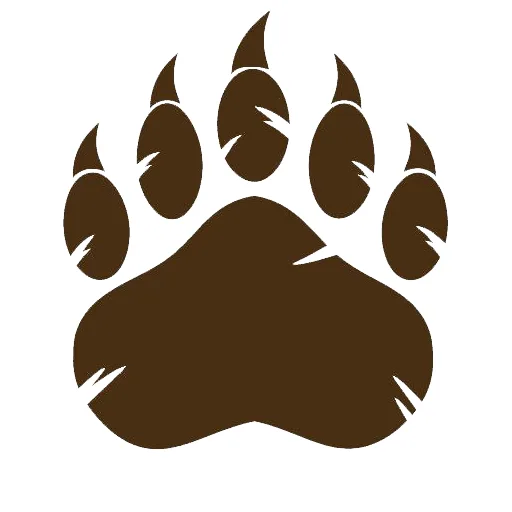 A brown bear paw print graphic with five visible toes and claws, overlaid with the text 'i'm not a big fan of the new…