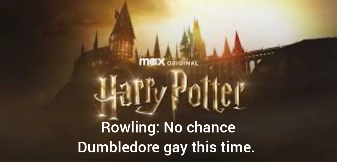 The image displays a promotional poster for 'Harry Potter' on Max Original, featuring Hogwarts Castle silhouetted against a…