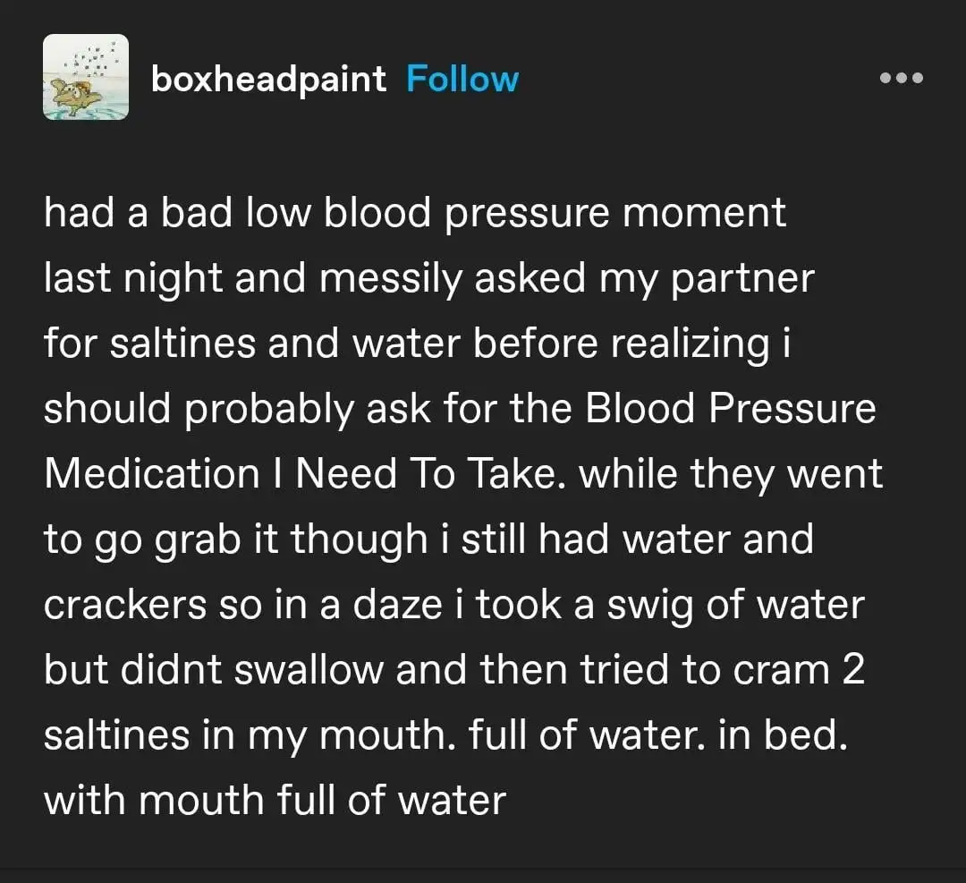 That Awkward Moment of Low Blood Pressure, Forever Remembered