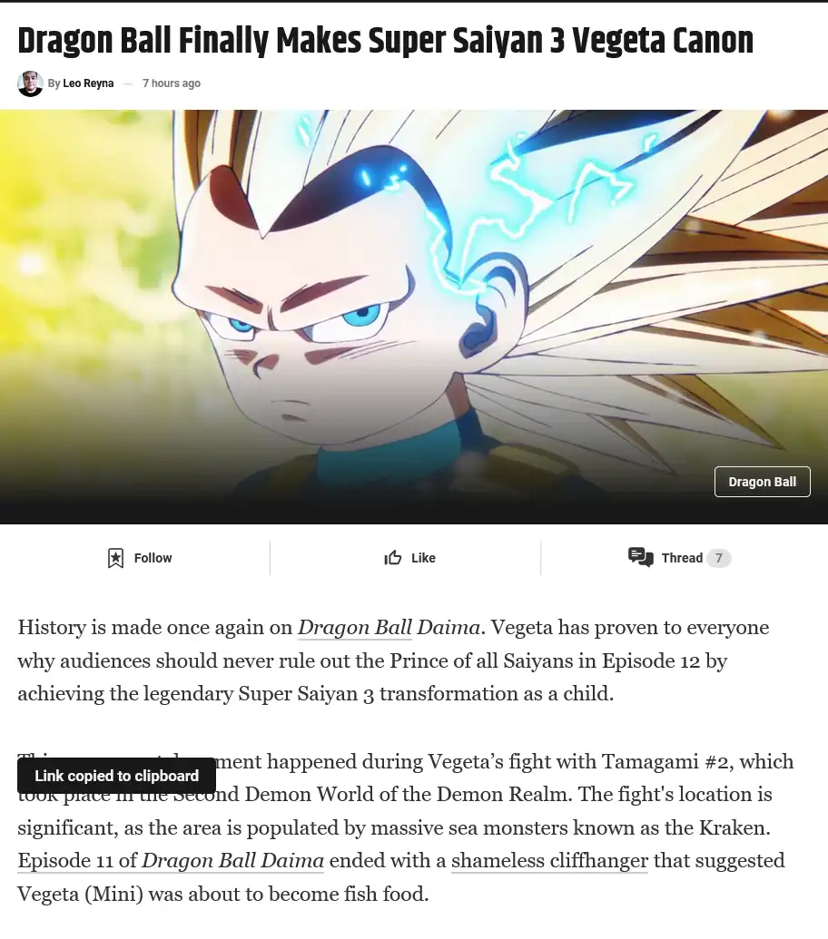 An anime still of Vegeta as a child in his Super Saiyan 3 form, with blue lightning crackling around his head and spiky…