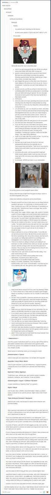 The image is a long Tumblr post featuring a cartoon character in a fez and glasses, followed by a list of life advice from…