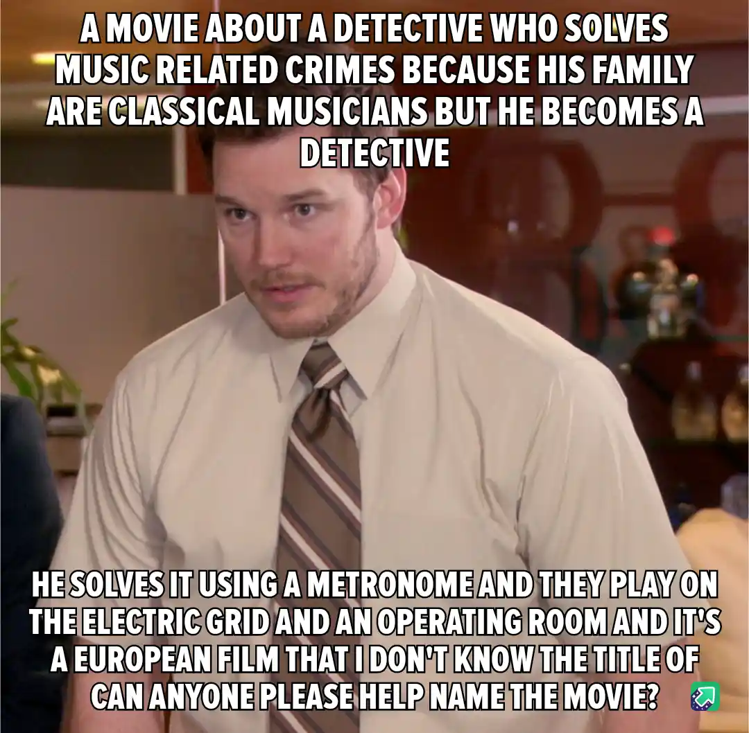 A man in a beige shirt and striped tie looks confused and slightly exasperated, as if trying to recall something obscure…