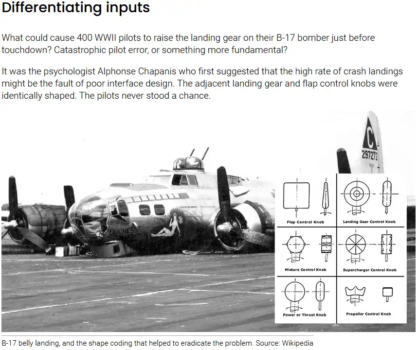 A black-and-white photo shows a crashed B-17 bomber on its belly on an airfield. To the right, a diagram displays six…