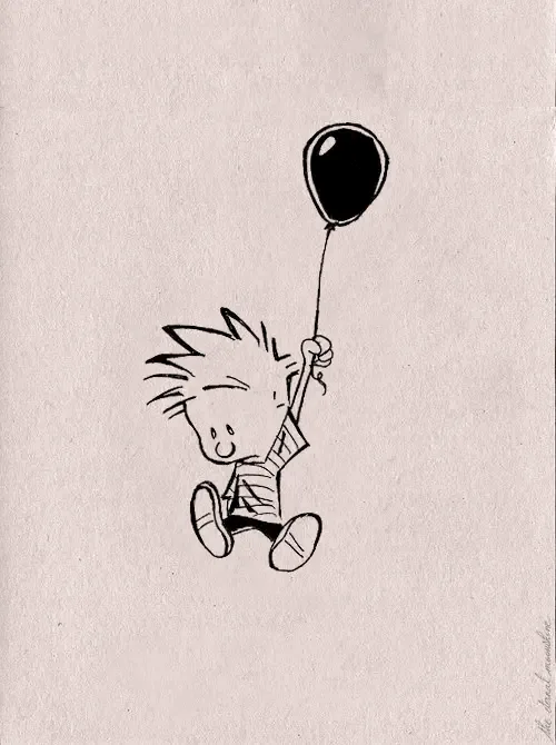 The image displays three identical vertical panels, each showing a simple black-and-white line drawing of a cartoon child…