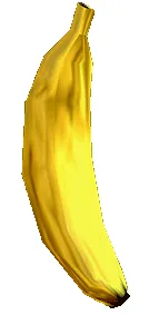 Six bananas arranged in two rows of three against a white background. The top row shows bananas with a Nintendo 64 logo…