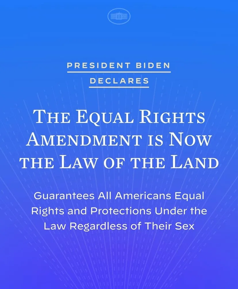 A blue official-looking graphic with a White House logo at the top, styled like a presidential proclamation. It reads…