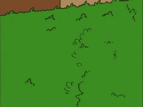 The image shows a four-panel comic strip from The Simpsons. In the first panel, Homer Simpson is hidden behind a tall green…