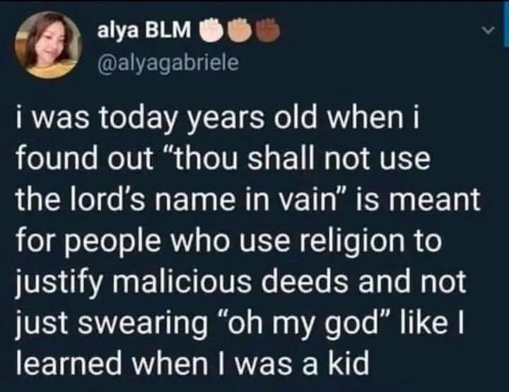 A screenshot of a tweet by user 'alya BLM' with three skin tone emojis above their handle. The tweet text reads: 'i was…