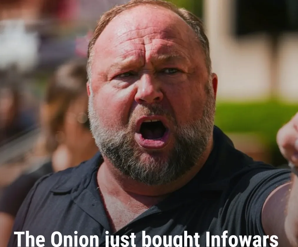 A man with a graying beard and intense expression shouts with his mouth wide open, wearing a black polo shirt. The overlaid…