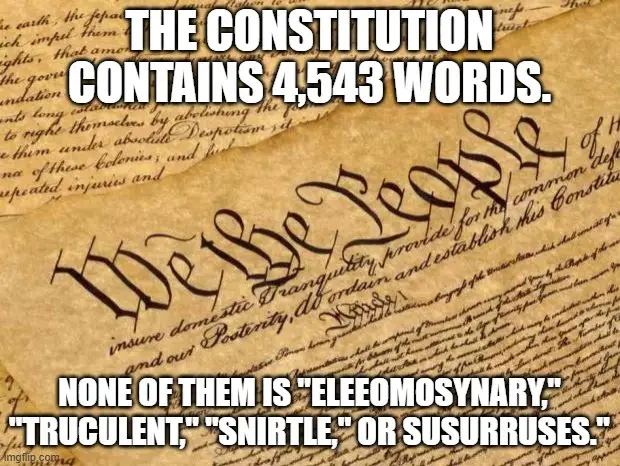 An image of the handwritten text from the United States Constitution, specifically showing the phrase 'We the People' in…