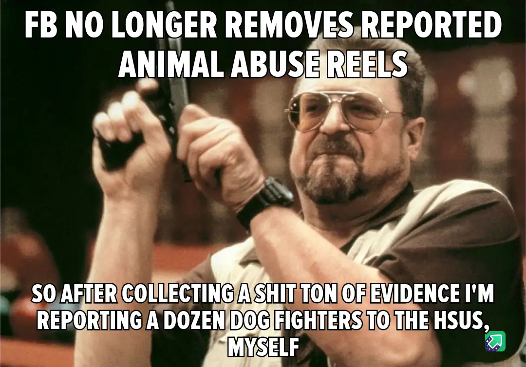 A man with sunglasses and a goatee holds a handgun with both hands, looking intensely forward. The text overlaid on the…